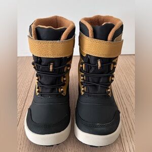 Kids Merrell Snow Storm Black and Tan Boots